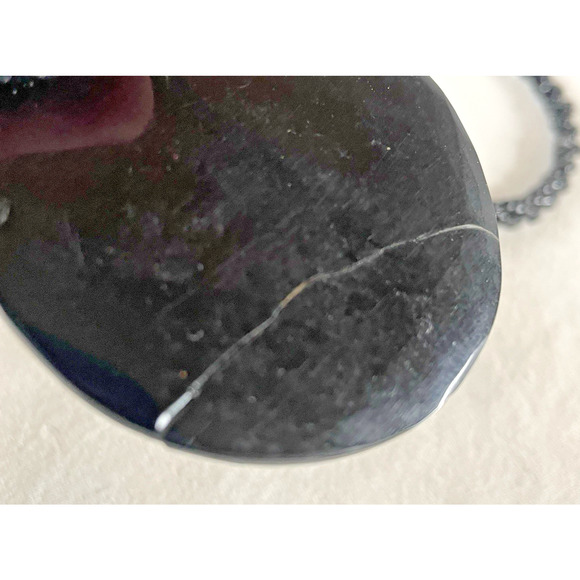 Artisan Handmade Beaded Medallion Pendant Rope Necklace x2 Black Turquoise Blue - Picture 6 of 8